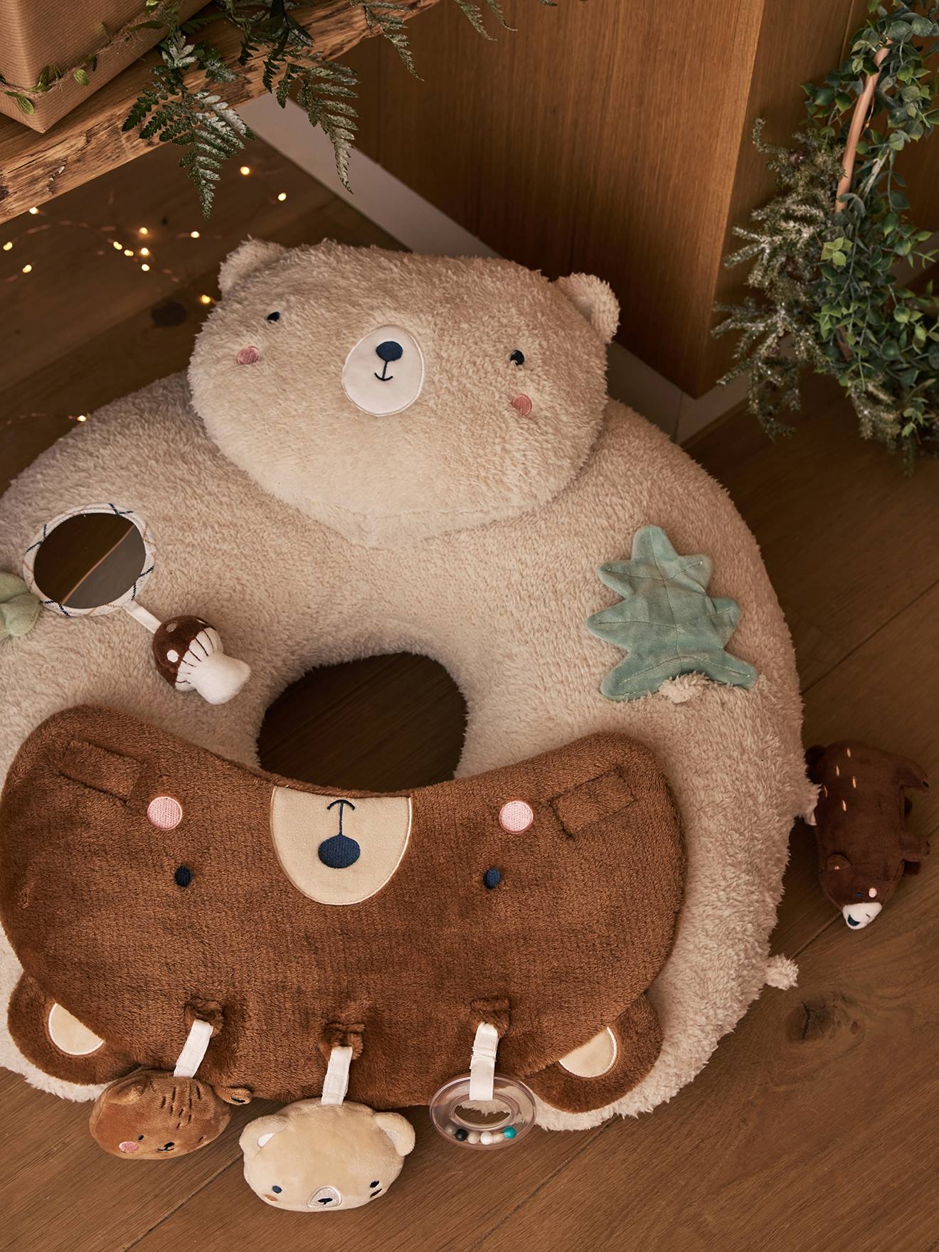 Coussin bébé des découvertes - marron