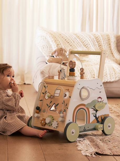 Vertbaudet - Chariot de marche multi-activités Tanzanie en bois FSC® vert