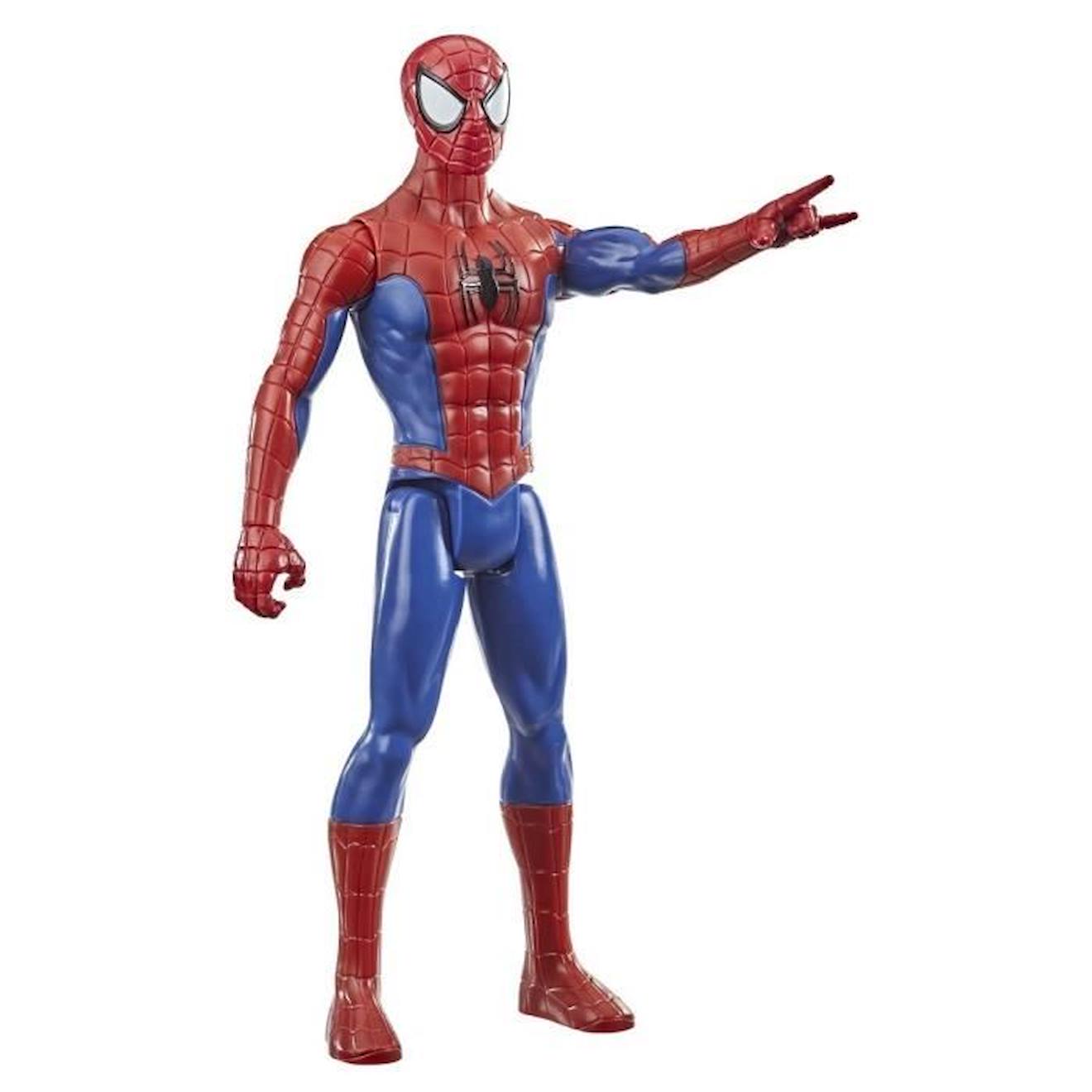 Figurine Spider-man 30 Cm - Titan Hero Series - Marvel Spider-man Bleu
