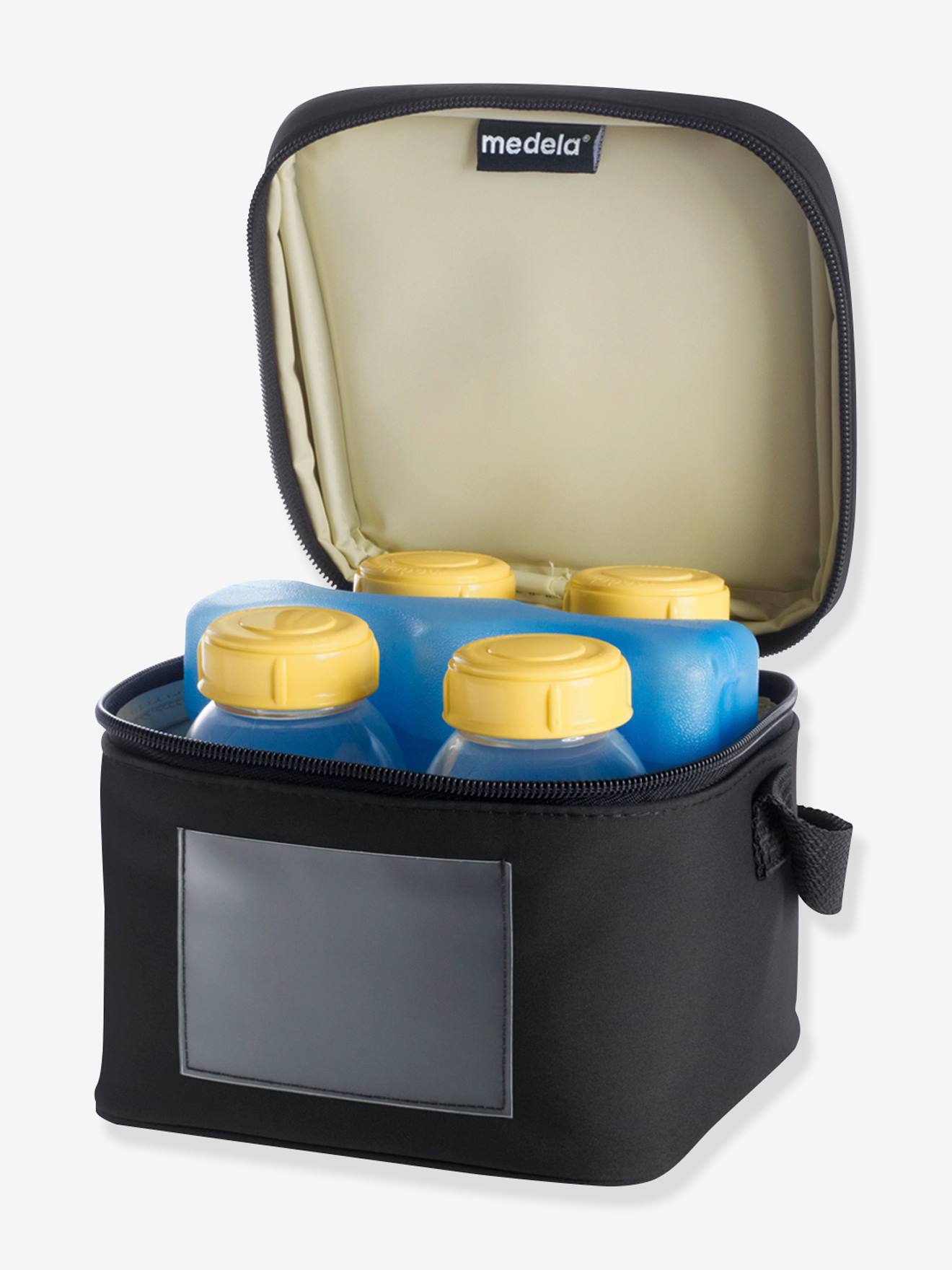 Cooler Bag - Compartiment et bloc réfrigérant + 4 biberons noir (Medela) - Image 1