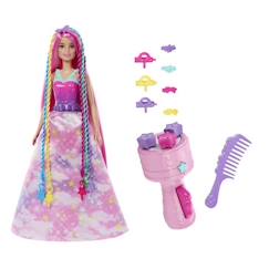 -Poupée Barbie Tresses Magiques - BARBIE - Princesse - 3 ans et +