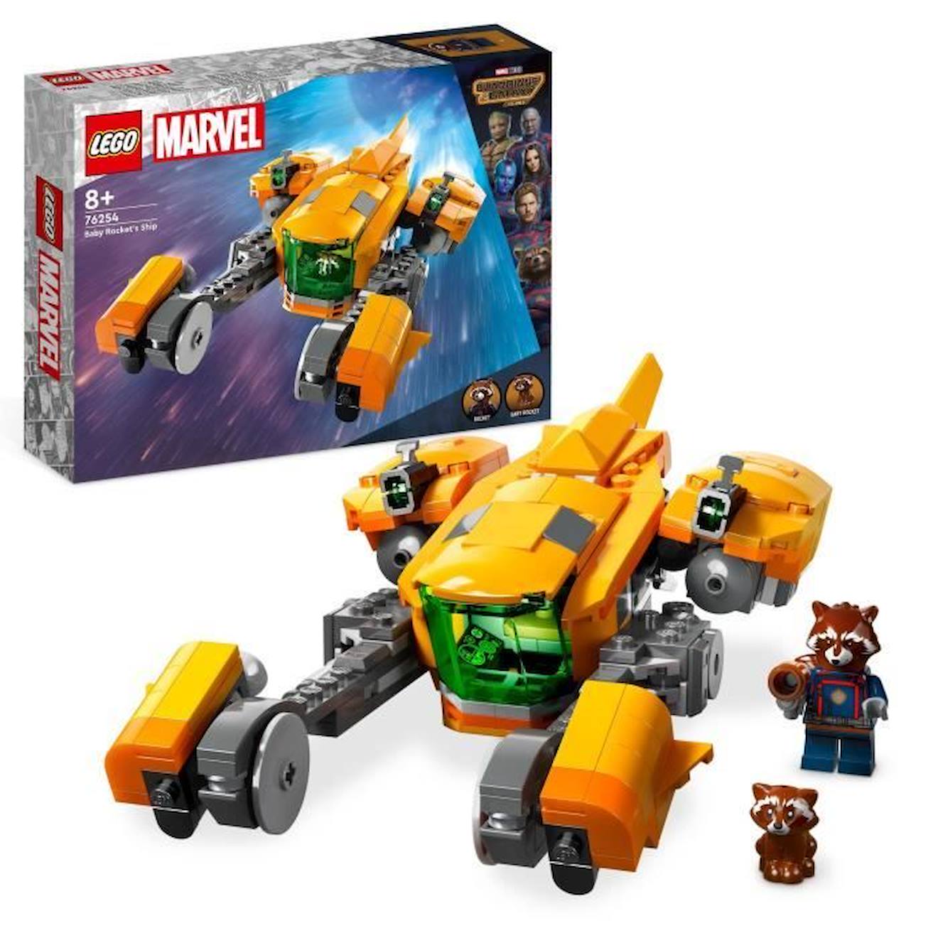 Lego® Marvel 76254 Le Vaisseau De Bébé Rocket, Jouet À Construire Les Gardiens De La Galaxie Blanc