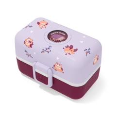 Puériculture-Lunch Box Enfant - MONBENTO - MB Tresor mauve Owly - 3 Compartiments - Sans BPA