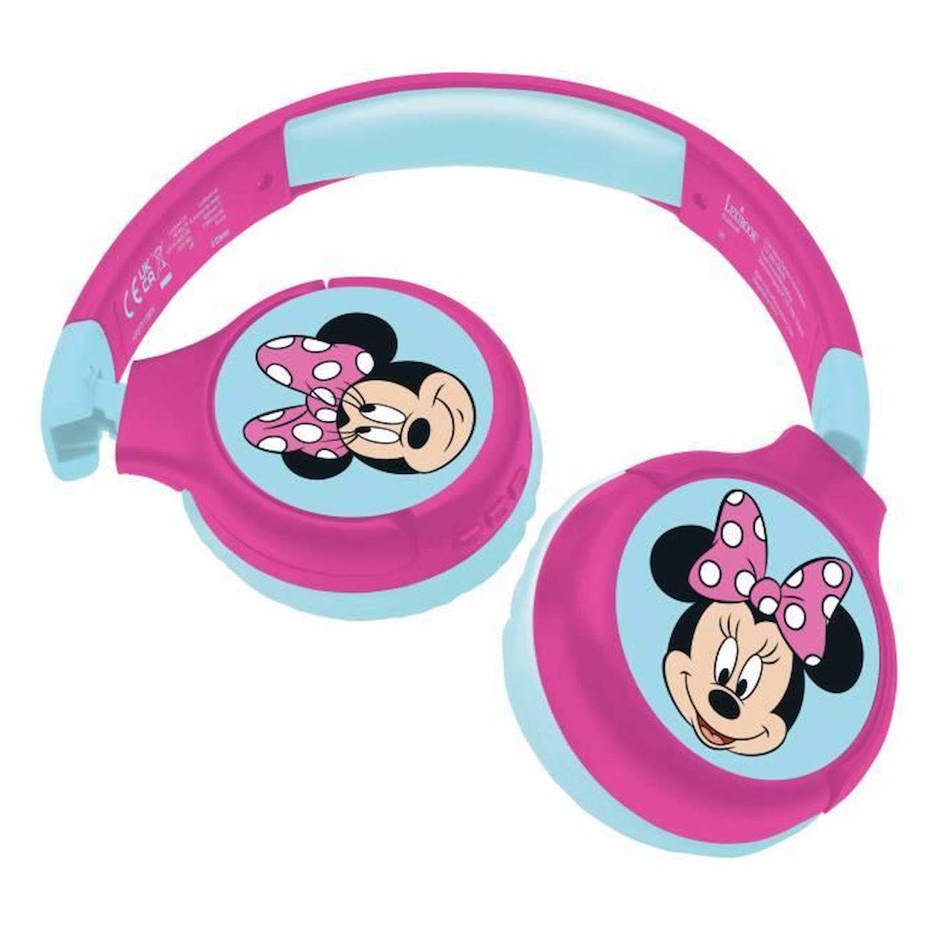 Casque audio Bluetooth et filaire pour enfants avec limitation de son -  Minnie rose - Lexibook