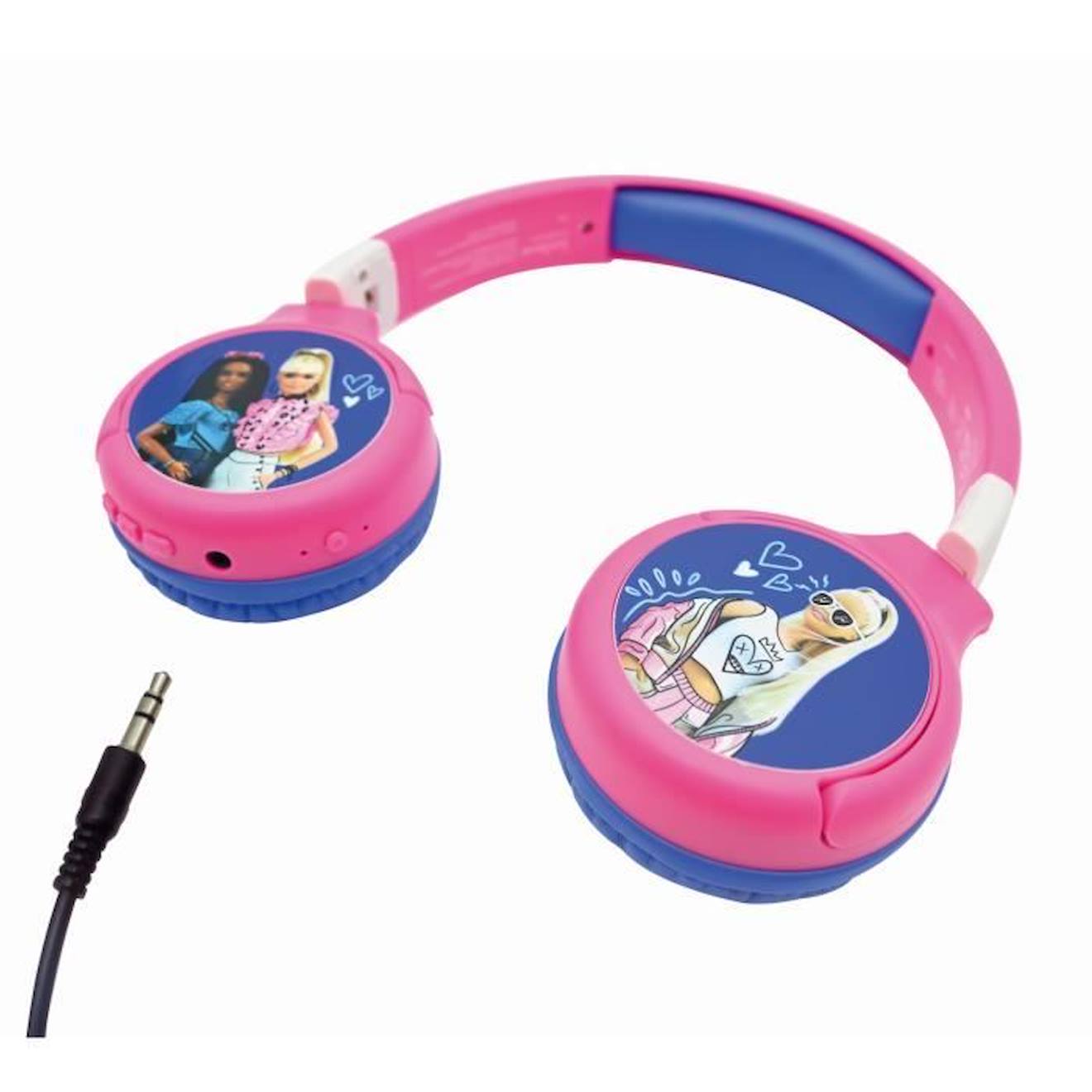 Casque audio Barbie 2 en 1 Bluetooth et Filaire pour enfants avec