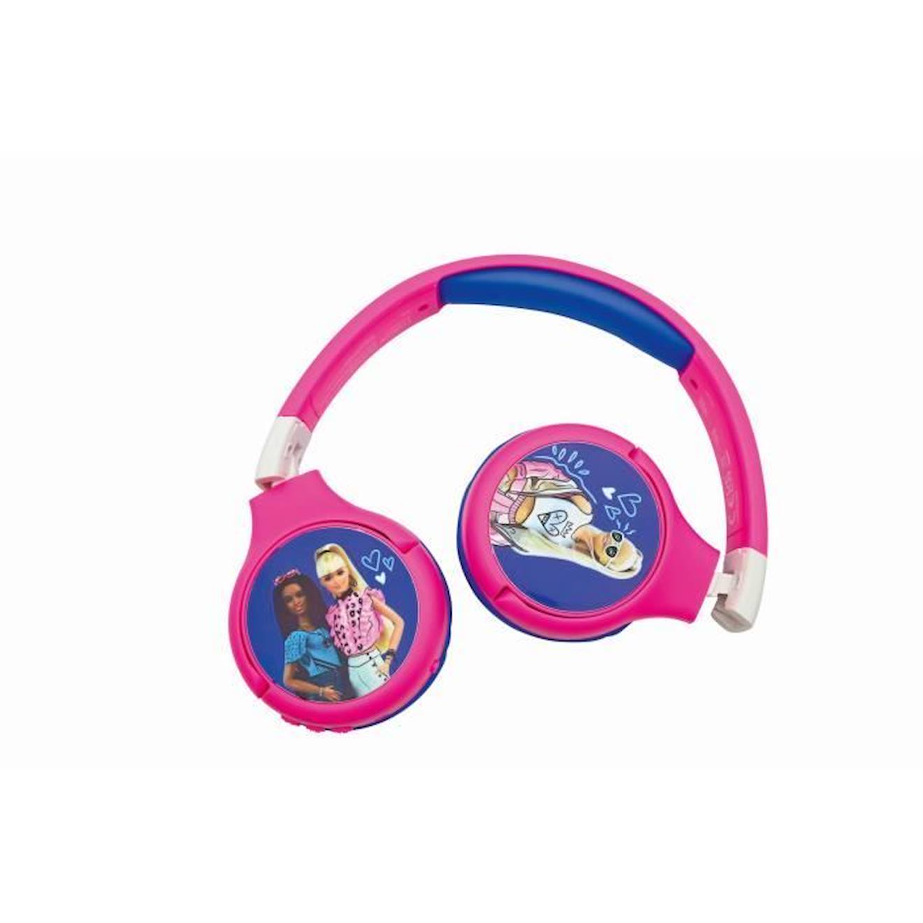 Casque audio Barbie 2 en 1 Bluetooth et Filaire pour enfants avec  limitation de son - LEXIBOOK rose - Lexibook