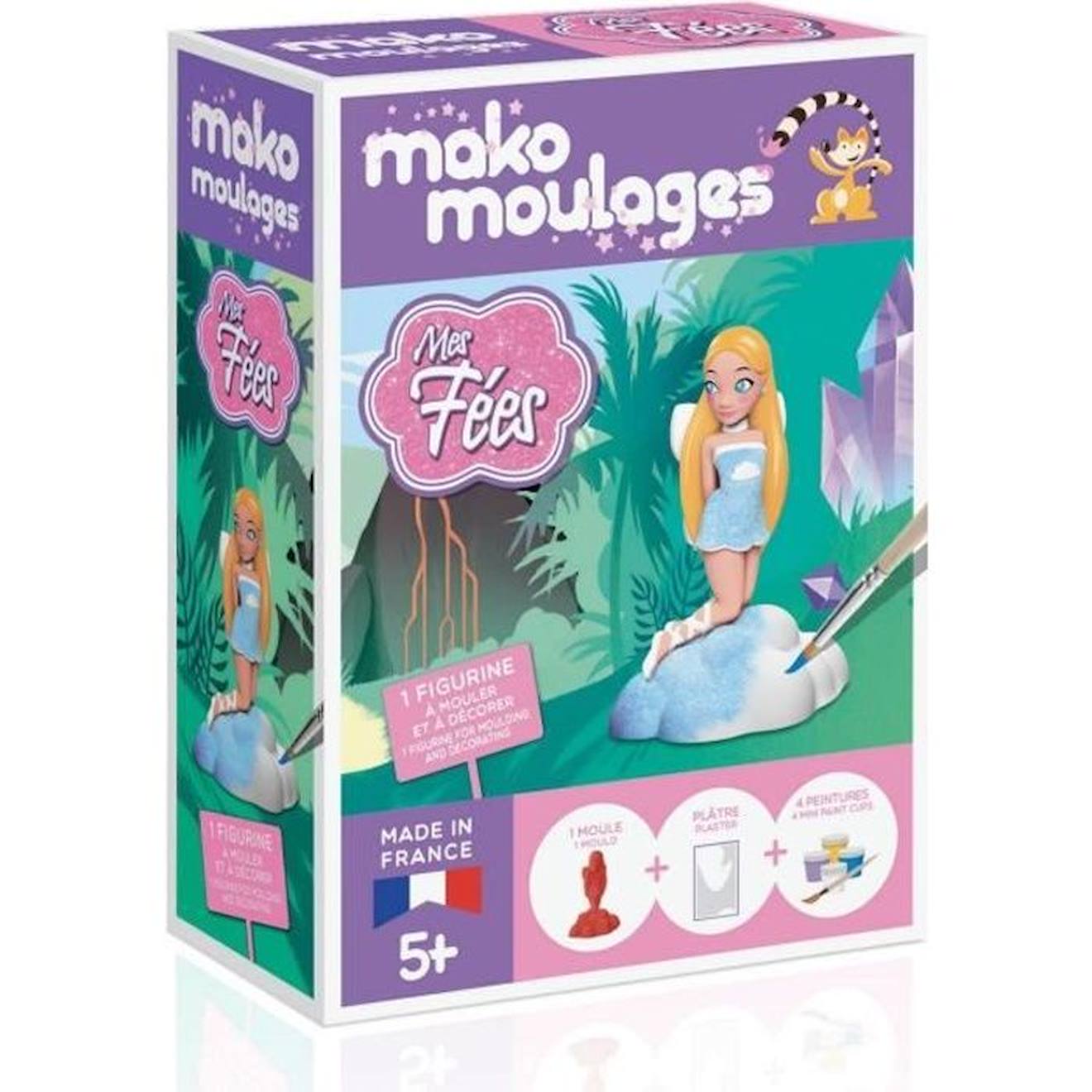 Mako Moulages - Mako Moulages - Ma Fée De L'air - Plâtre À Mouler Et À Décorer - Enfant 5 Ans Et Plus - Multicolore Vert