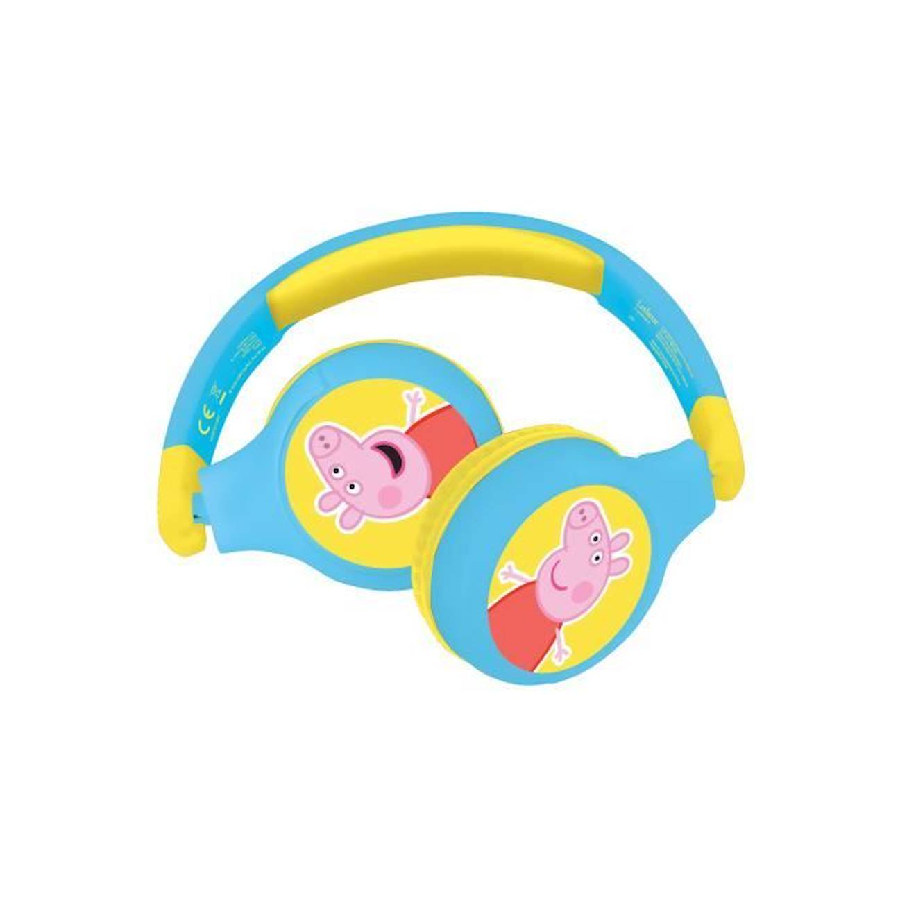 Casque Peppa Pig Bluetooth® Et Filaire Pour Enfants - Lexibook - Volume Limité À 85 Db Bleu