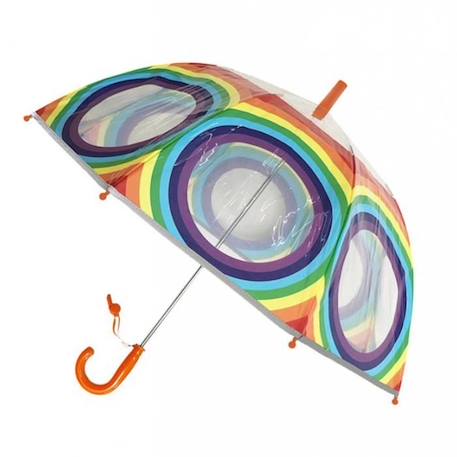 Fille-Parapluie enfant transparent - Arc-en-ciel