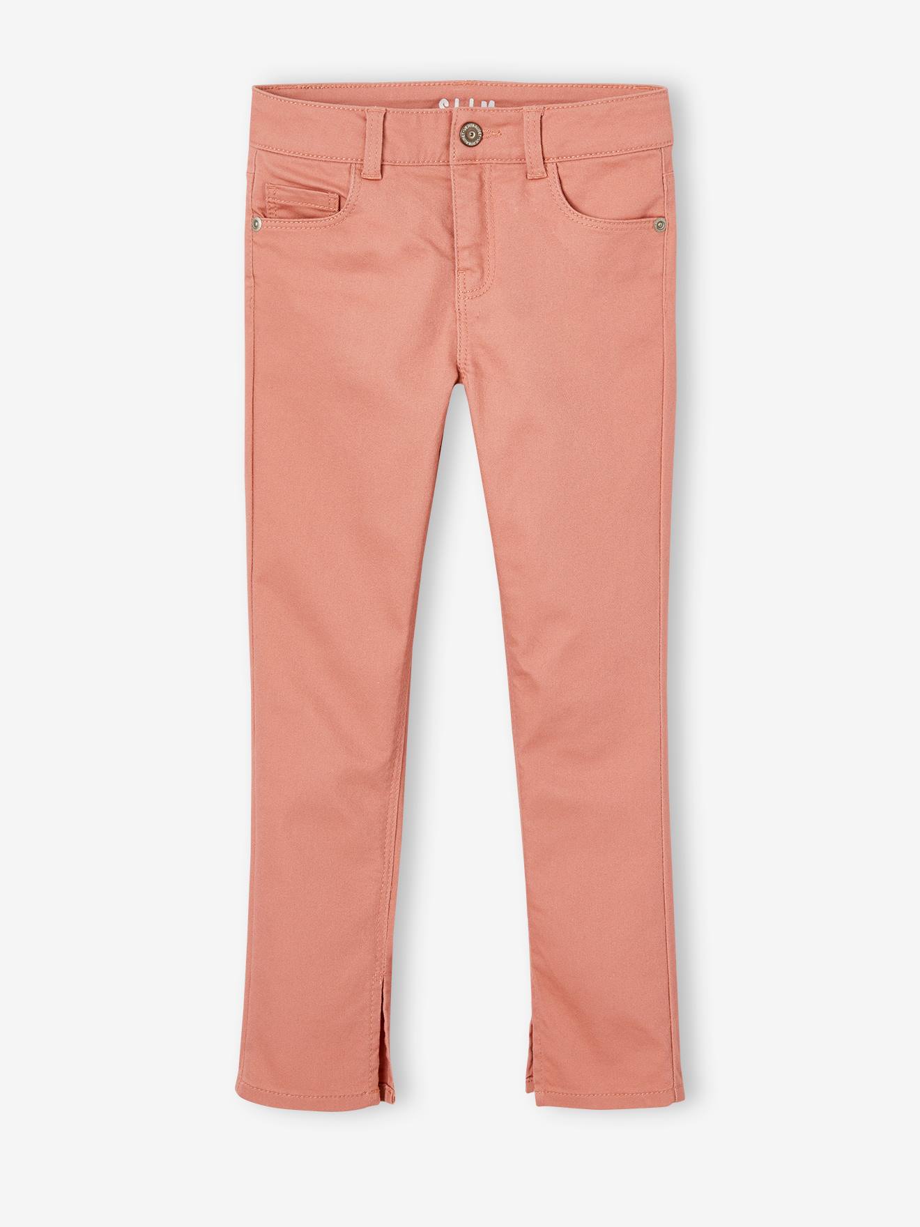 Pantalon slim indestructible fille poches coeurs au dos blush