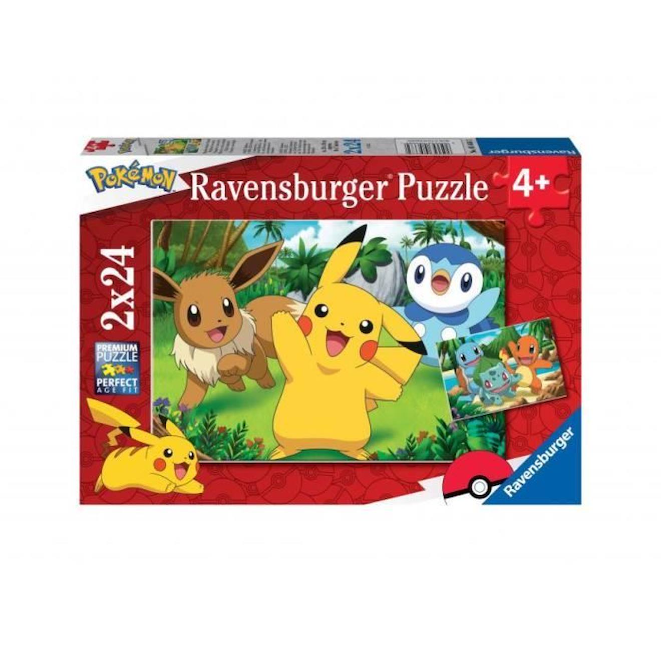 Puzzle 2x24p Pikachu Et Ses Amis - Ravensburger - Dessins Animés Et Bd - Mixte Blanc