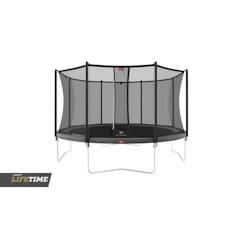 -Trampoline - BERG - Favorit Regular - 380 cm - Gris - Filet de sécurité Comfort