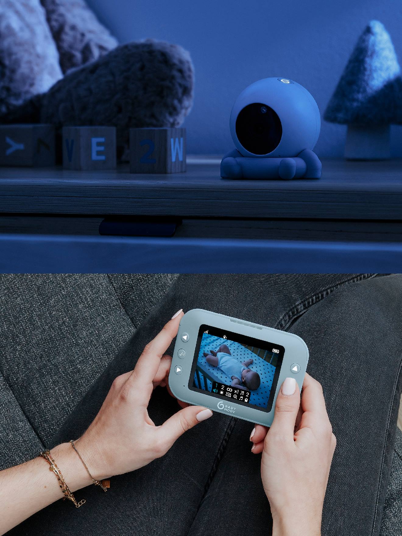 Babyphone video Yoo Roll blanc (Babymoov) - Image 2