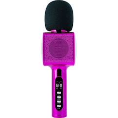 Jouet-Multimédia-Microphone Karaoké Bluetooth - BIGBEN PARTY - Effets lumineux - Rose