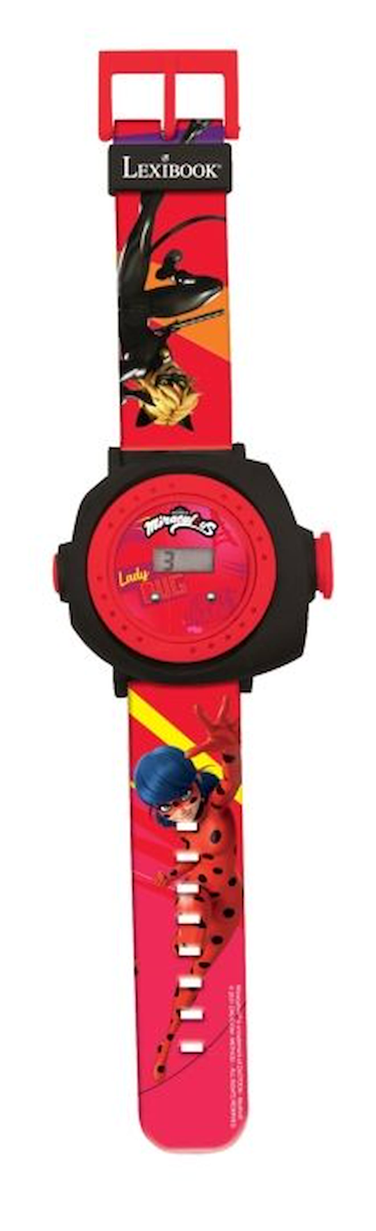 Montre digitale pour enfant - LEXIBOOK - Miraculous - Projection de 20  images - Bracelet ajustable - Rouge rouge - Lexibook