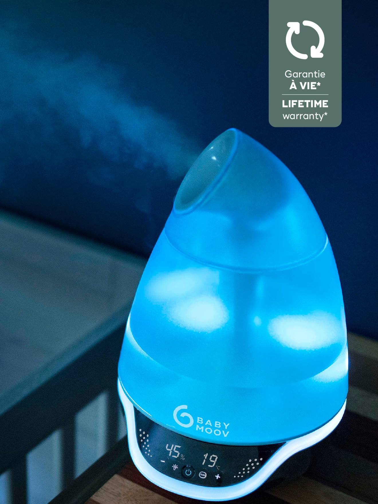 Humidificateur électrique Hygro+ à vapeur froide bleu