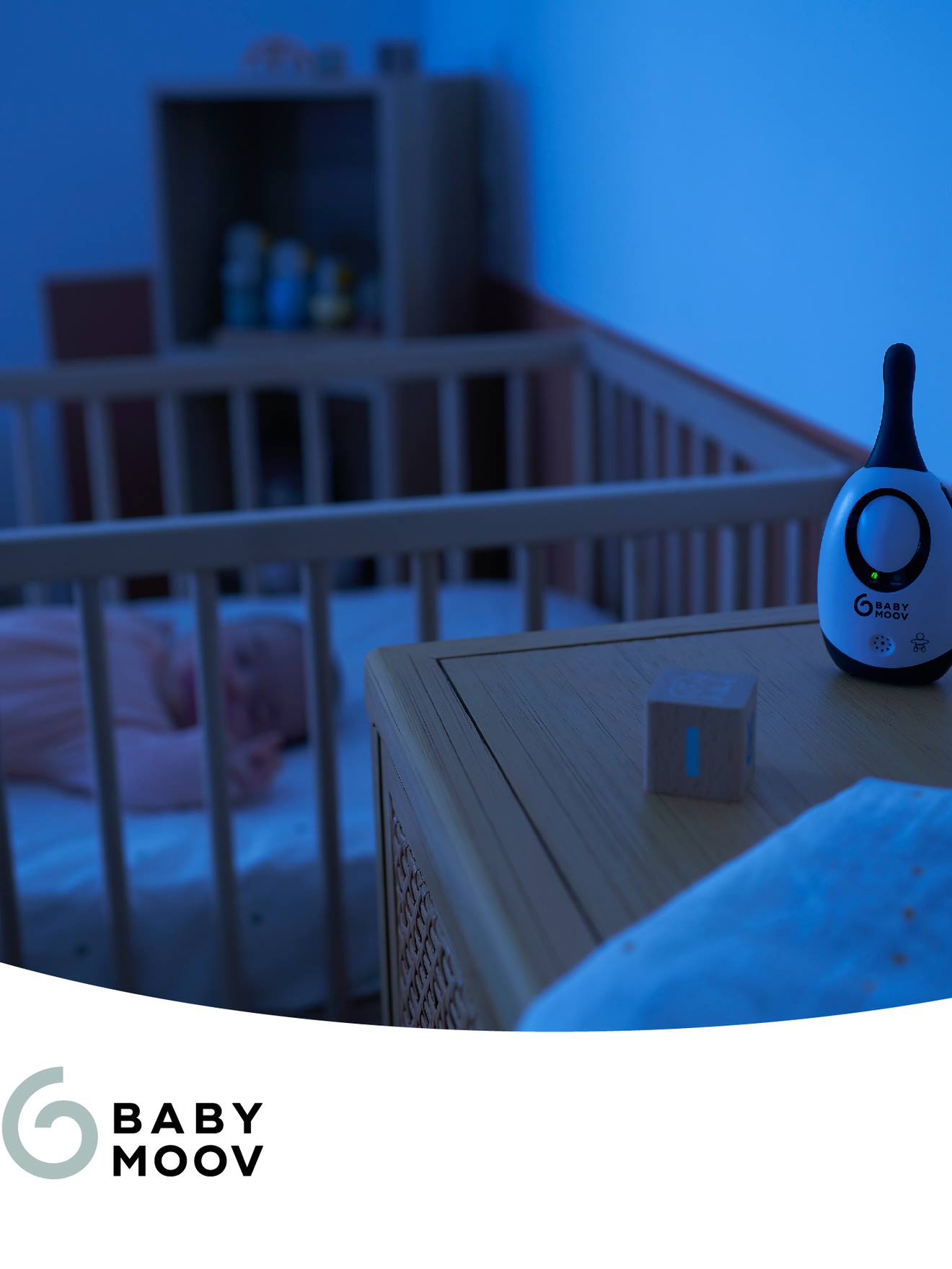 Ecoute-bébé Simply Care blanc/gris (Babymoov) - Image 1