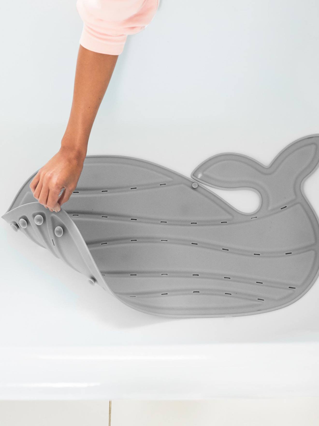 Tapis de bain baleine Moby gris (Skip Hop) - Image 1