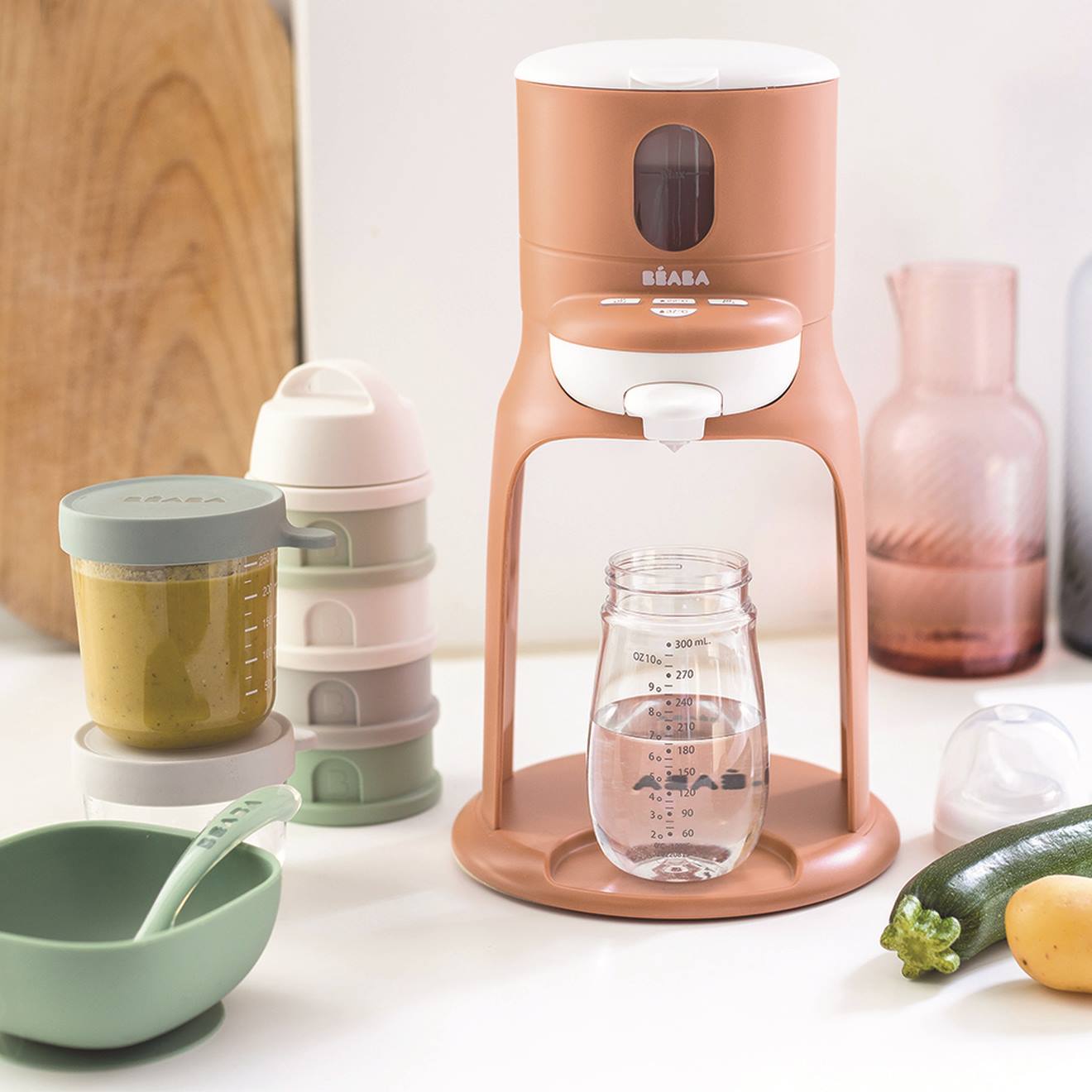 Préparateur De Biberon 2 En 1 Bib'expresso® Beaba Terracotta