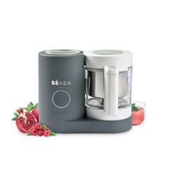 Puériculture-Repas-Robot de cuisine et accessoires-Robot de cuisine - BEABA - Babycook Neo Gris Mineral - Cuit à la vapeur - Mixe - Décongèle - Réchauffe