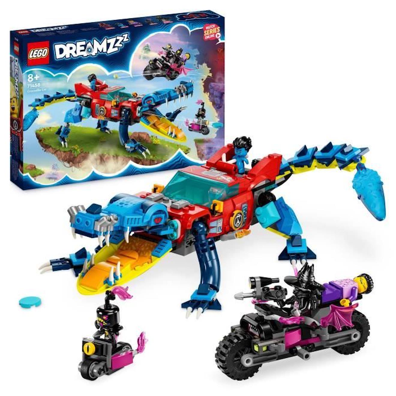 Lego® Dreamzzz 71458 La Voiture Crocodile, Jouet De Voiture 2-en-1, Un Monster Truck Blanc