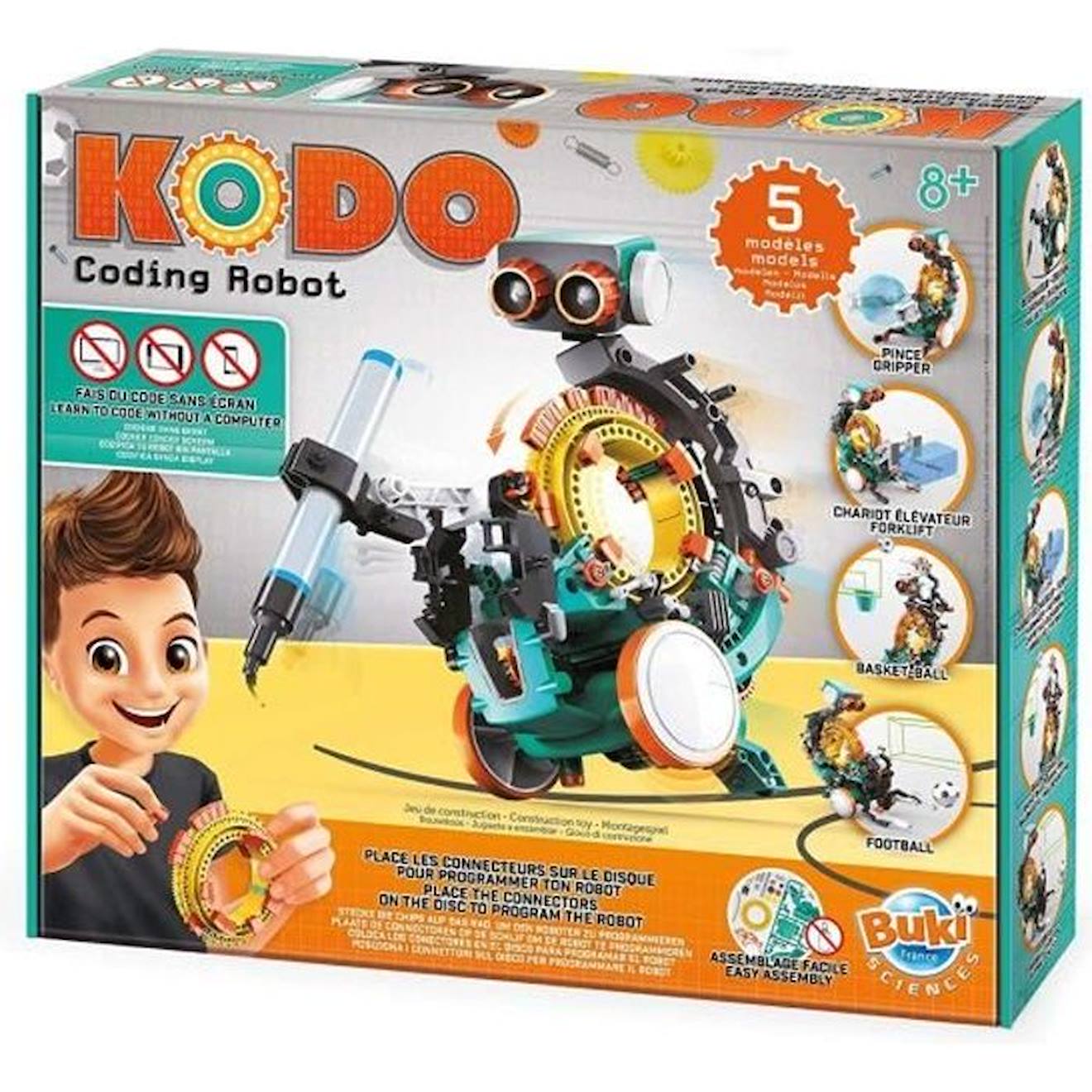 Robot Kodo - Buki France - Assemble Et Programme Ton Robot Pour Dessiner, Jouer Au Basket-ball Et Au