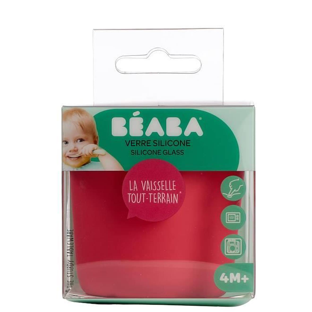 BEABA, Verre Ventouse pour Enfant, 100% silicone, matière douce et