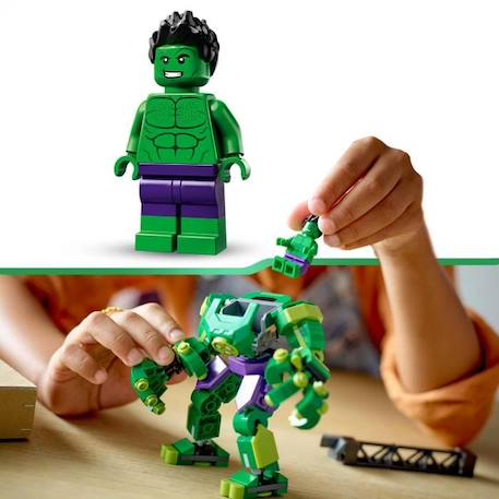 LEGO® Marvel 76241 L’Armure Robot de Hulk, Figurine Avengers, Jouet de Construction, Super-Héros BLANC 5 - vertbaudet enfant 