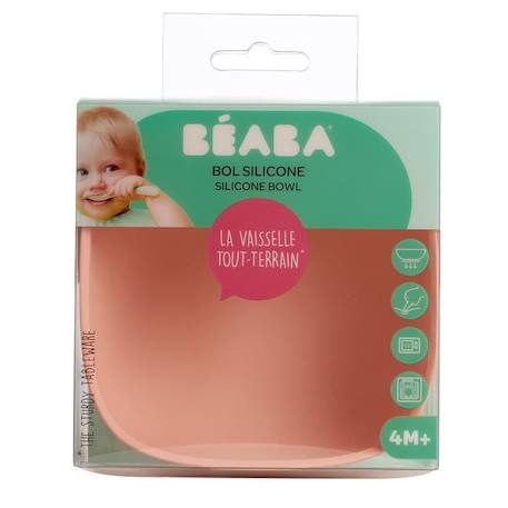 Bol ventouse silicone BEABA - Rose - Pour bébé de 6 mois et plus - Antidérapant et ergonomique ROSE 2 - vertbaudet enfant 