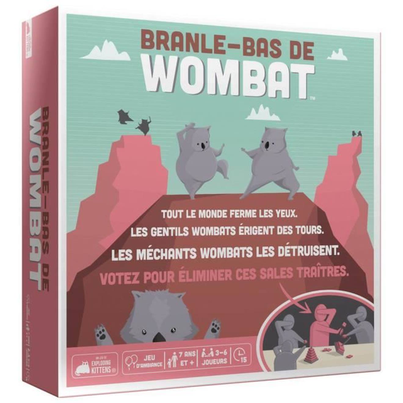 Jeu De Plateau - Asmodee - Branle-bas De Wombat - Mixte - 6 Ans Et Plus - Blanc Blanc