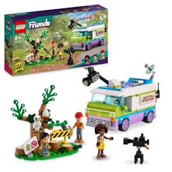 Jouet-Jeux d'imagination-LEGO® Friends 41749 Le Camion de Reportage, avec Jouet de Sauvetage d'Animaux, Figurine Mini-Poupée