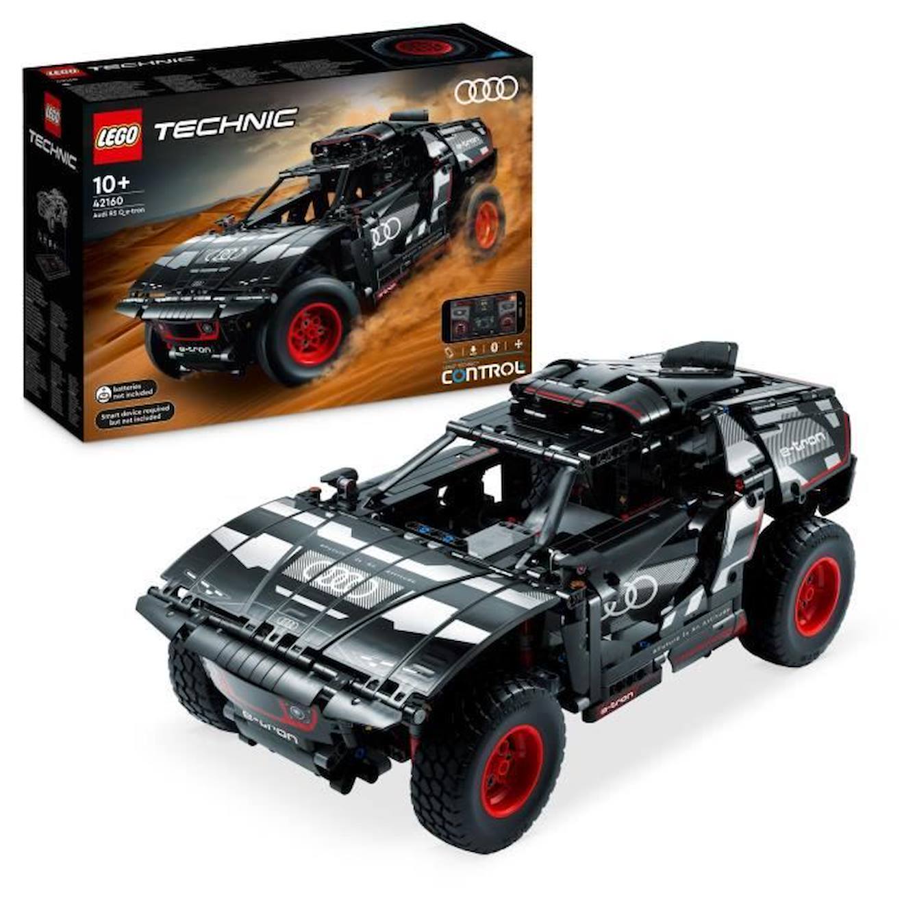 Lego® Technic 42160 Audi Rs Q E-tron, Voiture De Rallye Télécommandée, Maquette Off-road Dakar Blanc