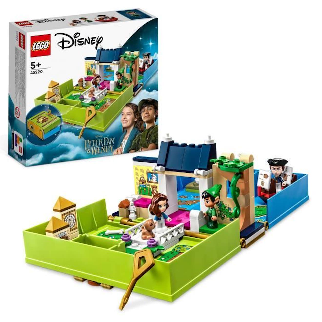 Lego Disney 43220 Les Aventures De Peter Pan Et Wendy Dans Un Livre De Contes Blanc