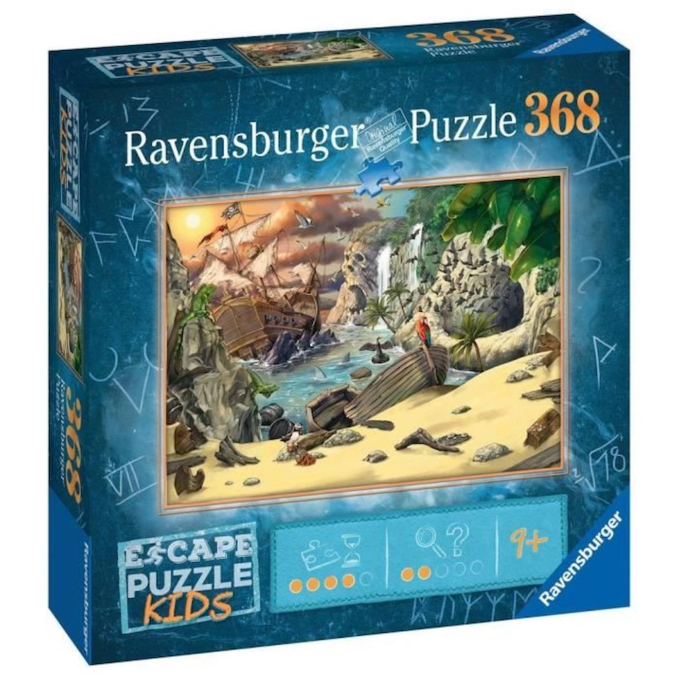 Puzzle Escape - Ravensburger - Aventure Des Pirates - 368 Pièces - Dès 9 Ans Bleu