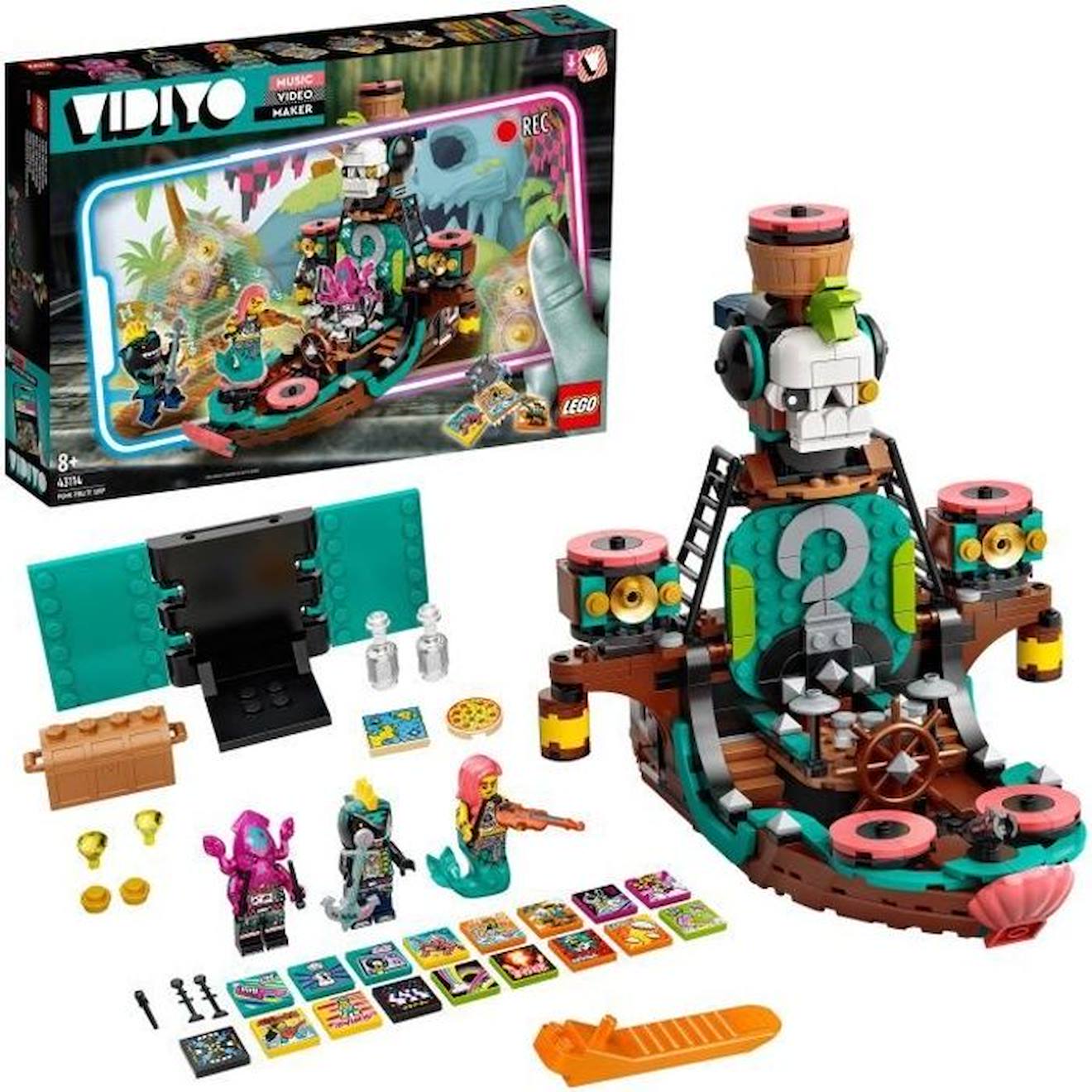 Lego® 43114 Vidiyo Punk Pirate Ship Beatbox Music Video Maker - Jouet Musical Et Application De Réal