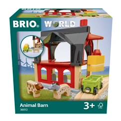 -BRIO World - 36012 - Grange des animaux - Accessoire pour circuit de train en bois - Jouet pour garçons et filles dès 3 ans