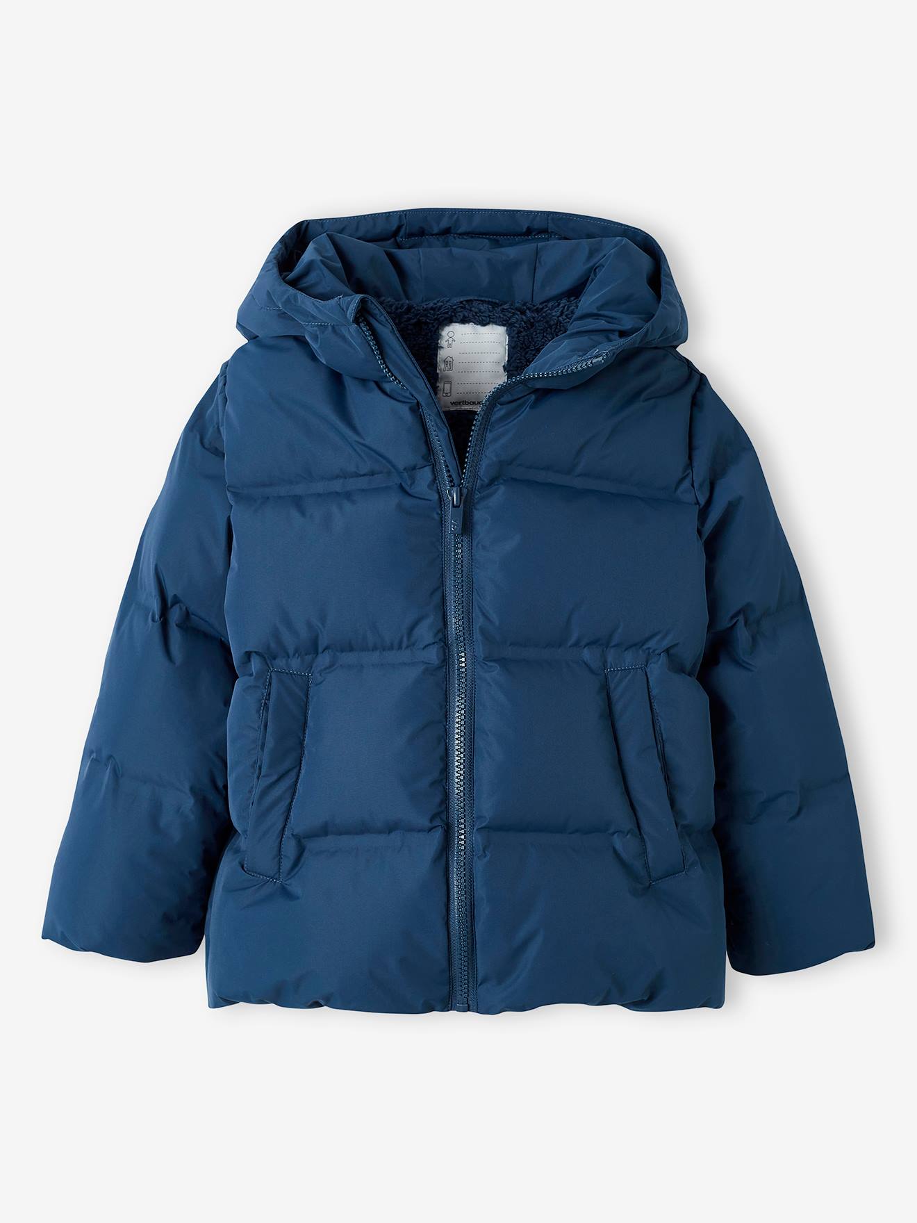 Doudoune garnissage en plume et duvet garçon bleu
