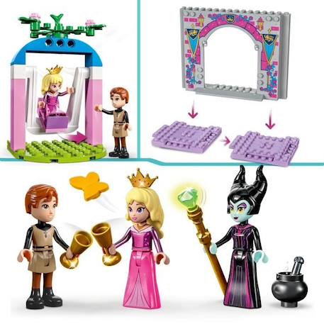 LEGO® Disney Princesse 43211 Le Château d’Aurore, Jouet avec Figurine Belle au Bois Dormant BLANC 4 - vertbaudet enfant 