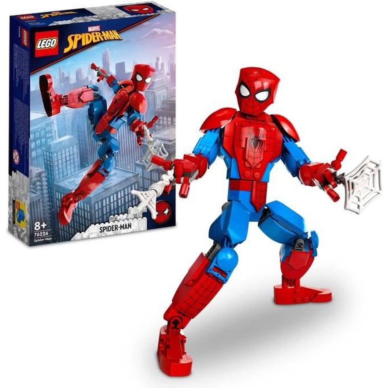Lego Marvel 76226 La Figurine De Spider-man, Jouet À Construire Super-héros, Cadeau 8 Ans Bleu