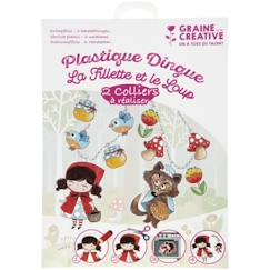 -Kit colliers La fillette et le loup - Graine Creative - Plastique Dingue - Blanc et Rose - Enfant 6 ans et plus