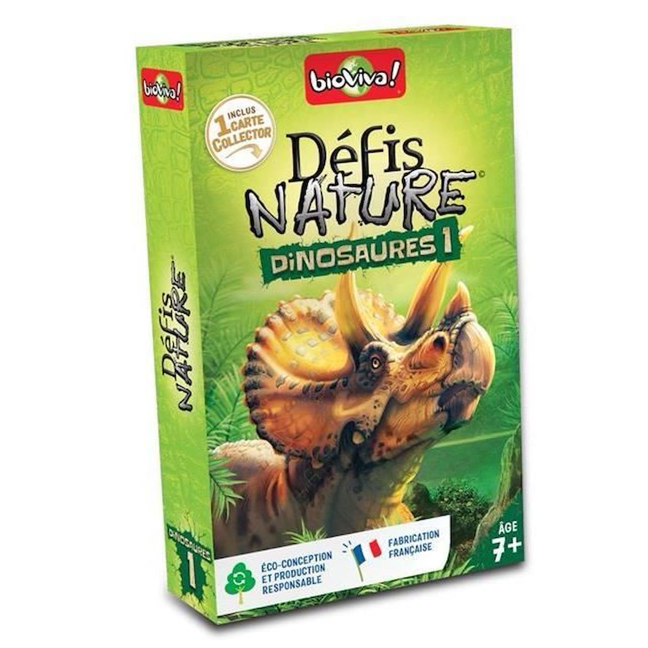 Jeu De Cartes Bioviva Défis Nature Dinosaures 1 Version 2022 - Multicolore Vert