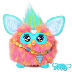 -Furby corail, 15 accessoires, peluche interactive pour filles et garçons, animatronique activé par la voix, à partir de 6 ans