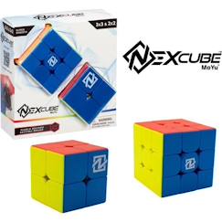 -Puzzle Cube Nexcube 3x3 + 2x2 Classic - MoYu - Multicolore - Extérieur - Neuf