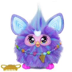 -Furby violet, 15 accessoires, peluche interactive pour filles et garçons, animatronique activé par la voix, à partir de 6 ans
