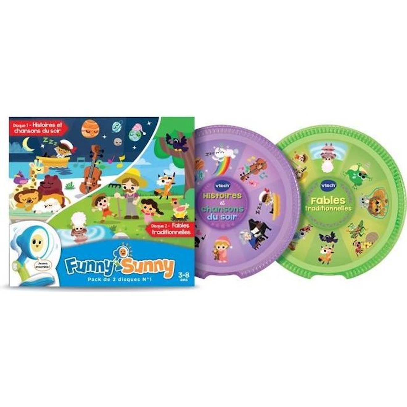Vtech Funny Sunny - Pack 2 Disques N°1 Vert