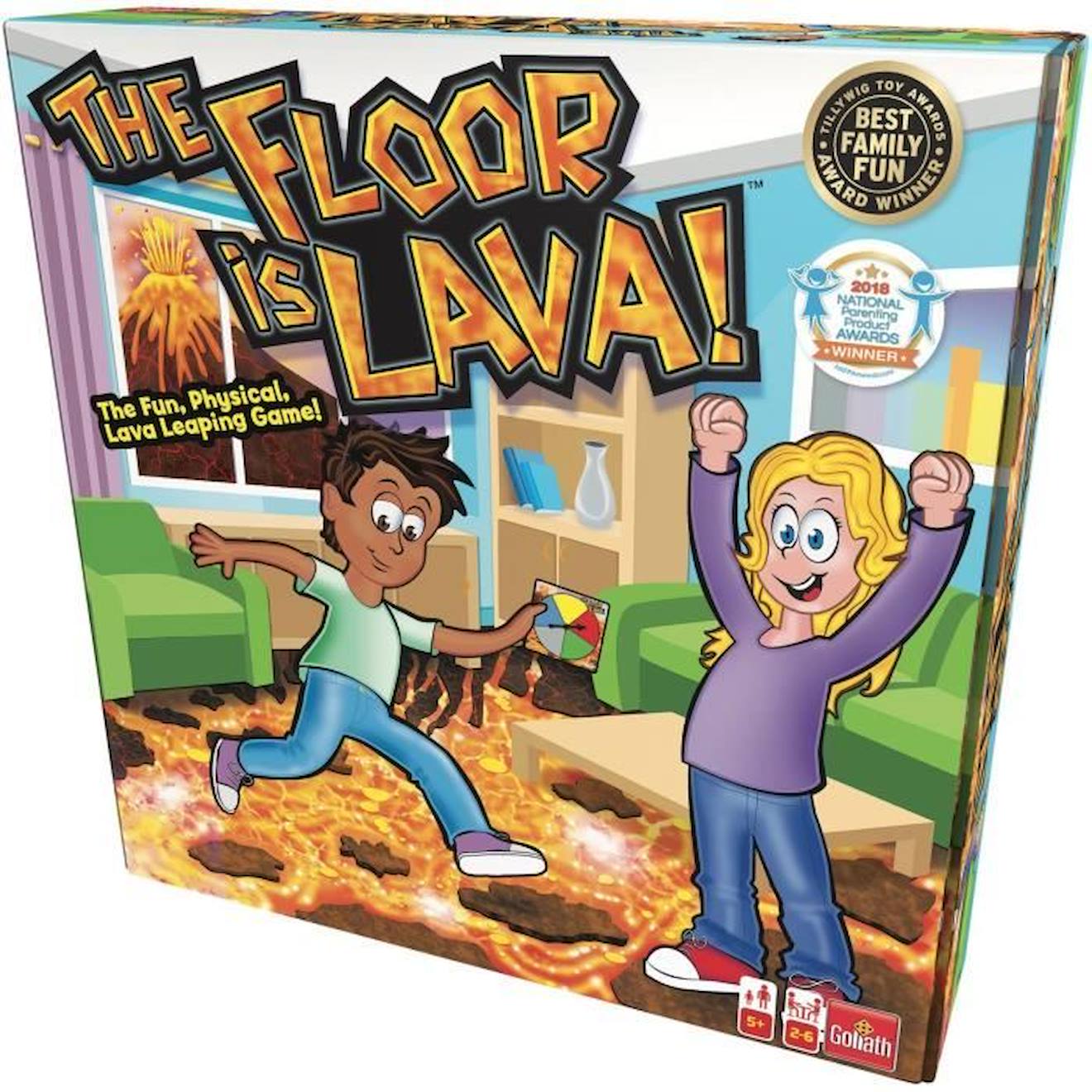 Floor Is Lava - Jeu De Société - Goliath - A Partir De 5 Ans Marron