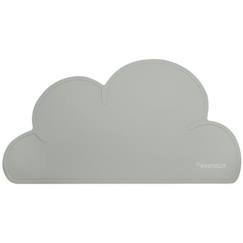 Set de table en forme de nuage en silicone gris foncé  - vertbaudet enfant