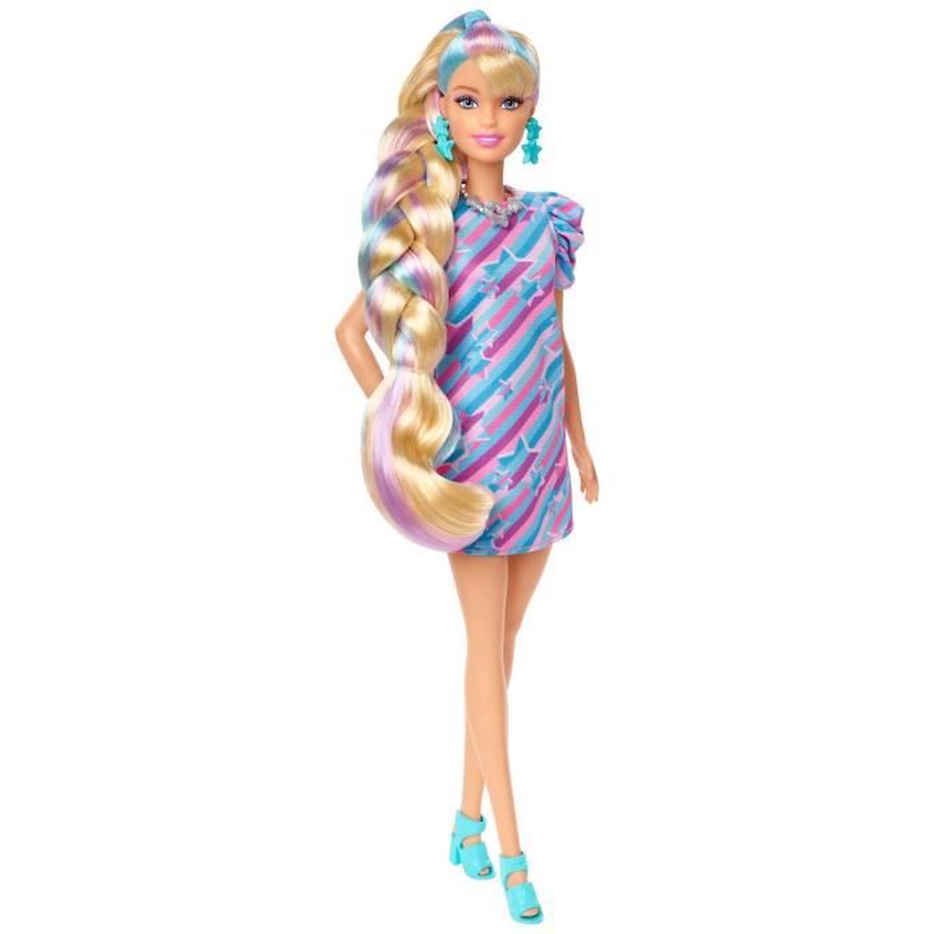 Barbie - Barbie Ultra-chevelure Blonde - Poupée - 3 Ans Et + Bleu