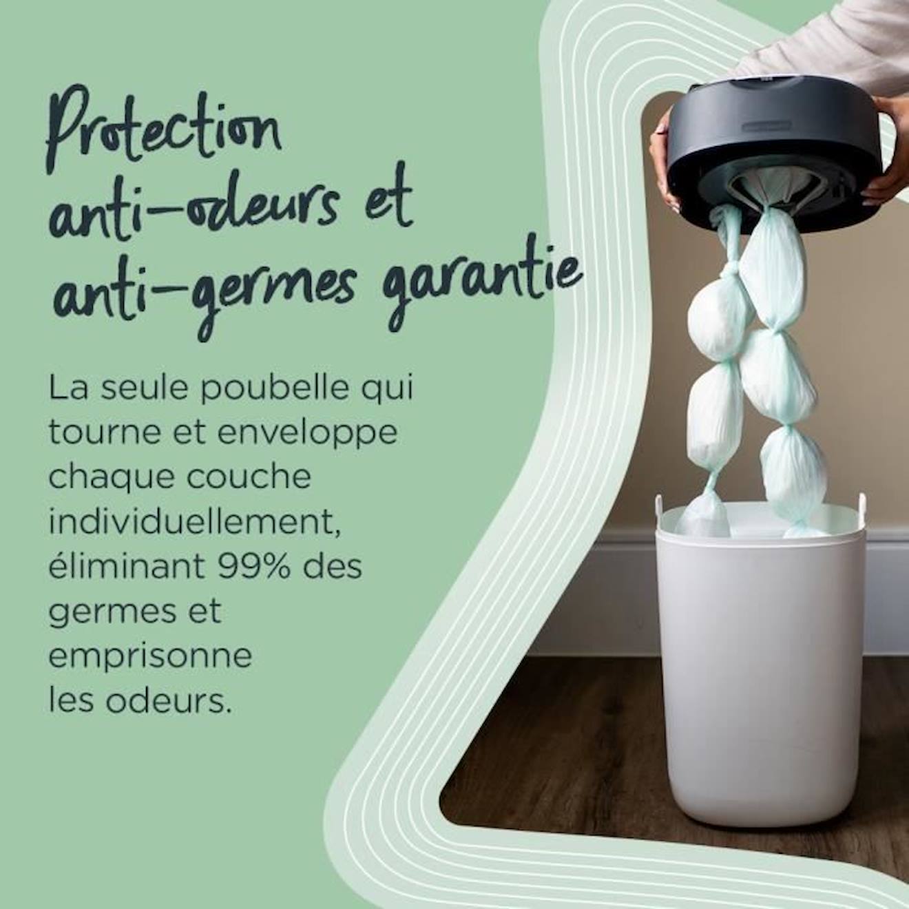 Recharge vide pour poubelles à couches Twist and Click de TOMMEE Tippee -  Tommee Tippee