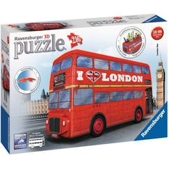 Puzzle 3D Bus londonien - Ravensburger - Véhicule 216 pièces sans colle - Dès 8 ans  - vertbaudet enfant